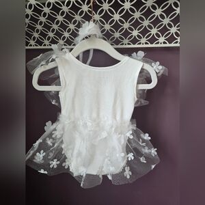 White Tulle Newborn Photo Outfit with Headband
